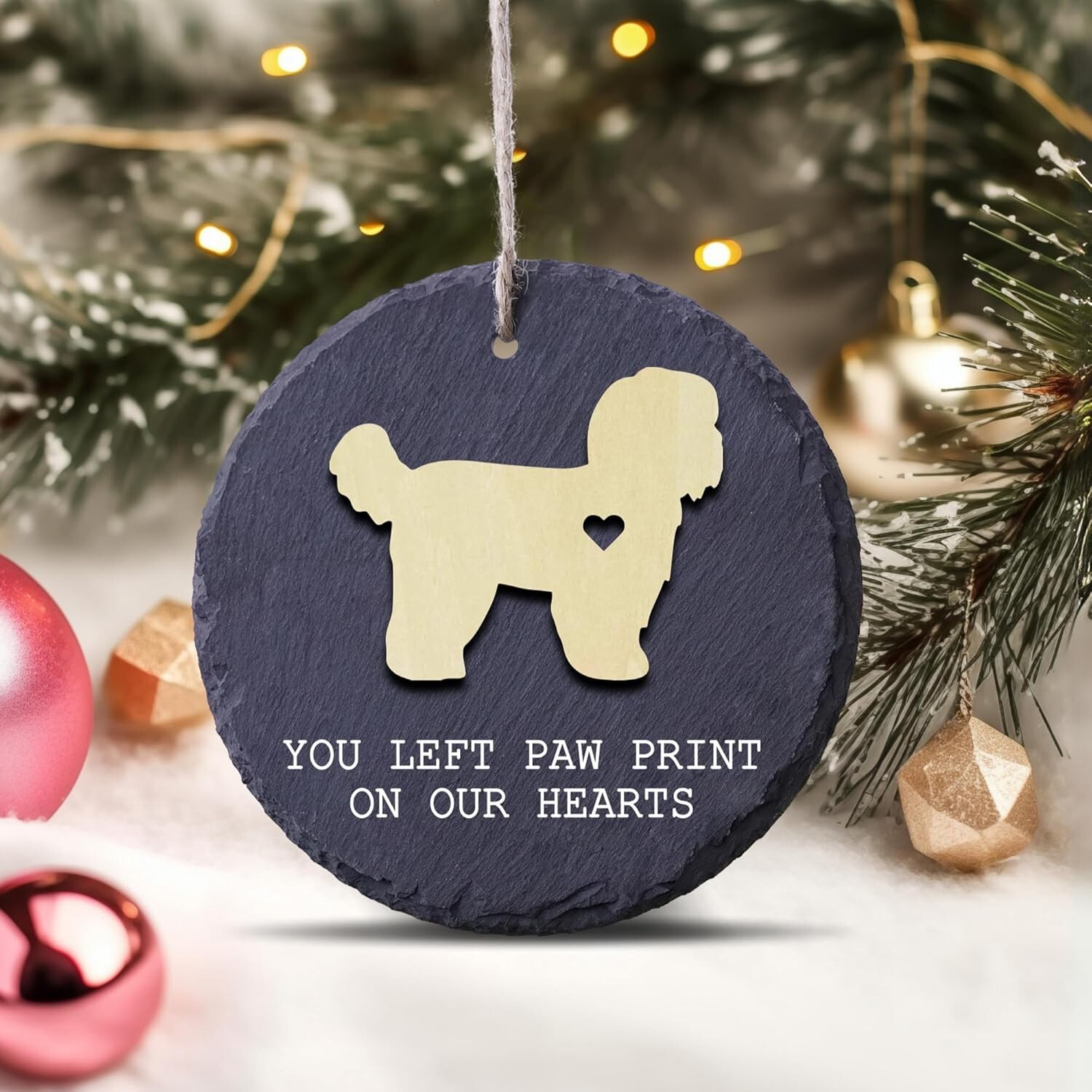 Sympathy Gift for Loss of Dog or Cat Memorial Stone Ornament Christmas Gifts Pet