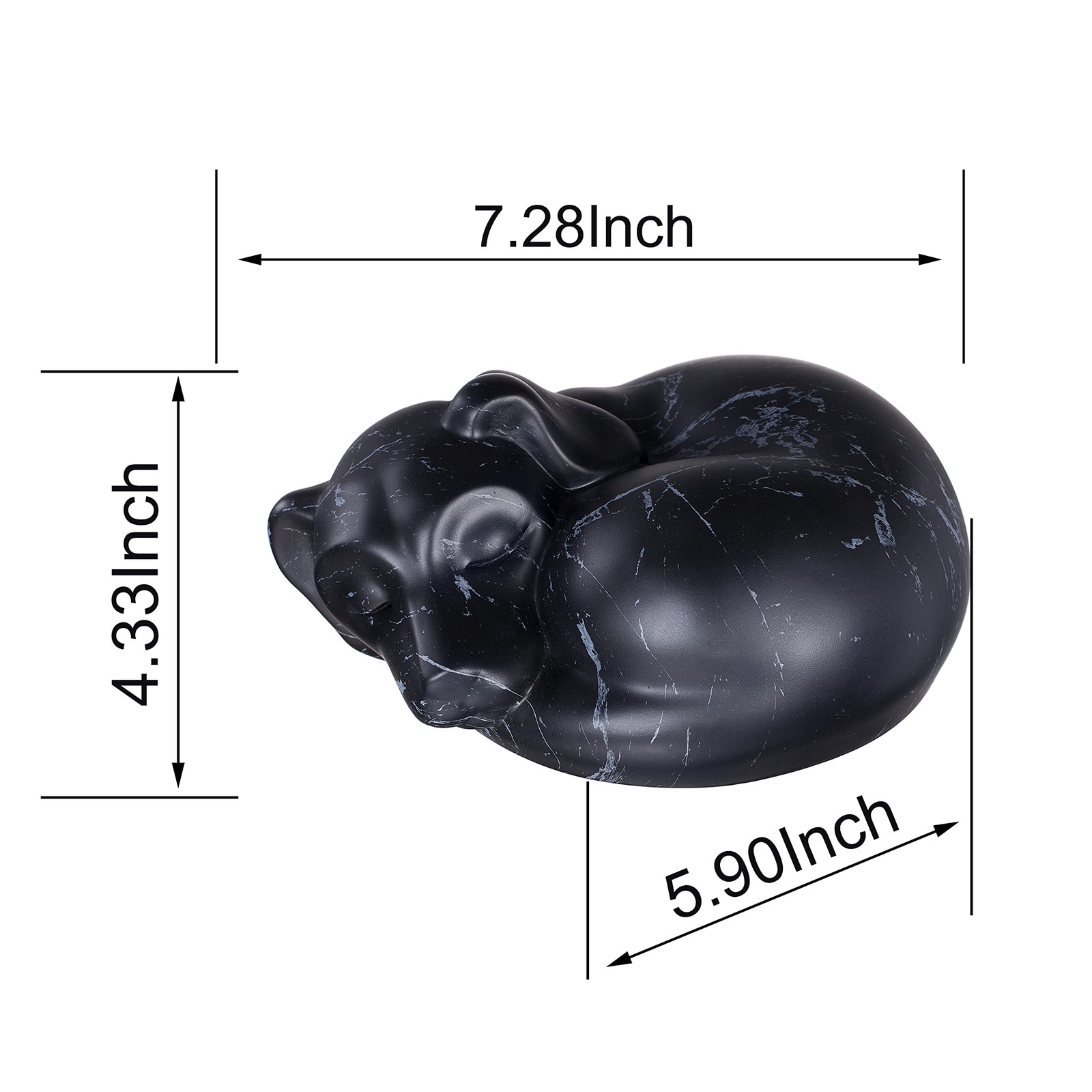 Kriss Art Pet Urnssleeping Resin Cremation Dog Urn Dog Urns For Ashes Small