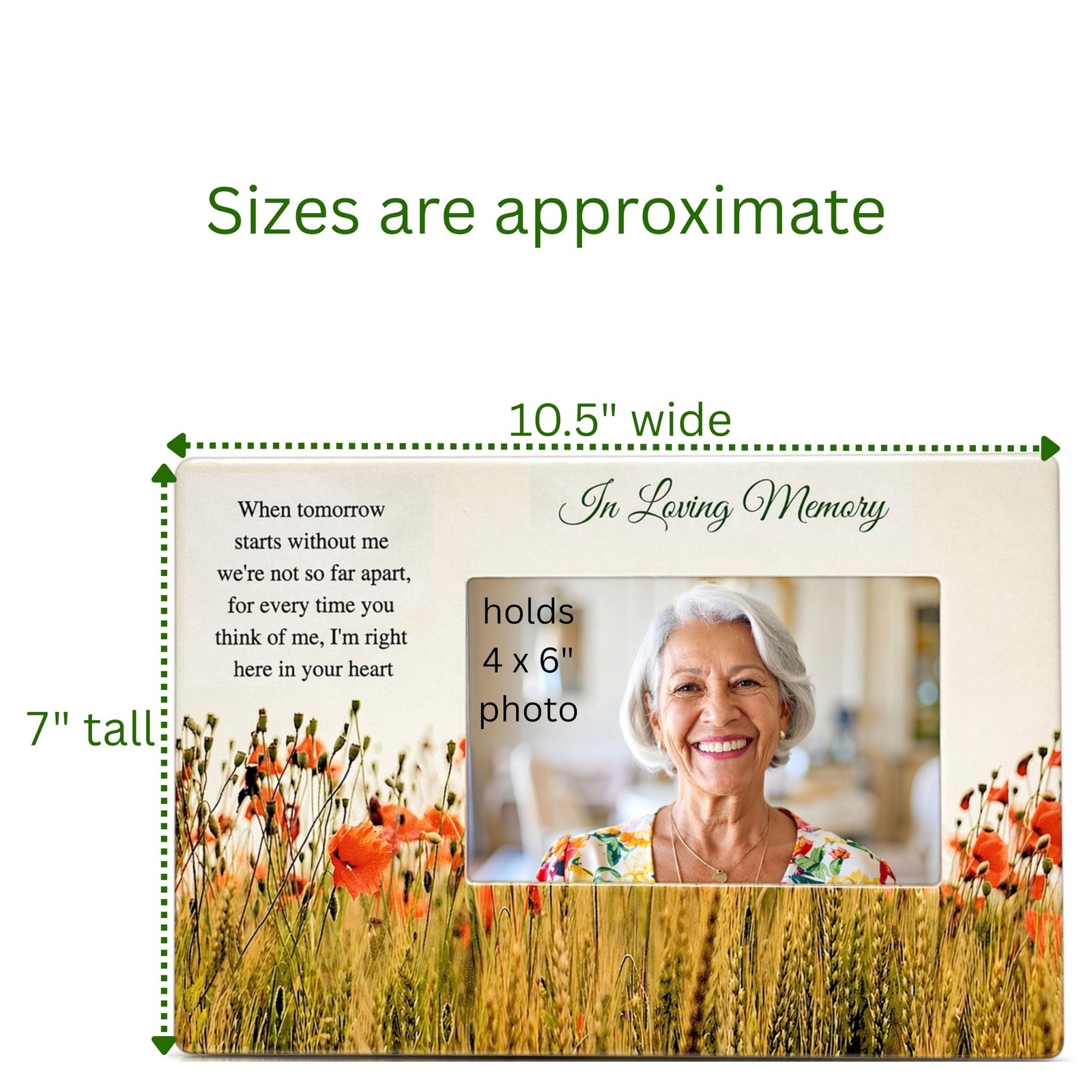 BANBERRY DESIGNS Memorial Picture Frame 4×6 – “When Tomorrow Starts