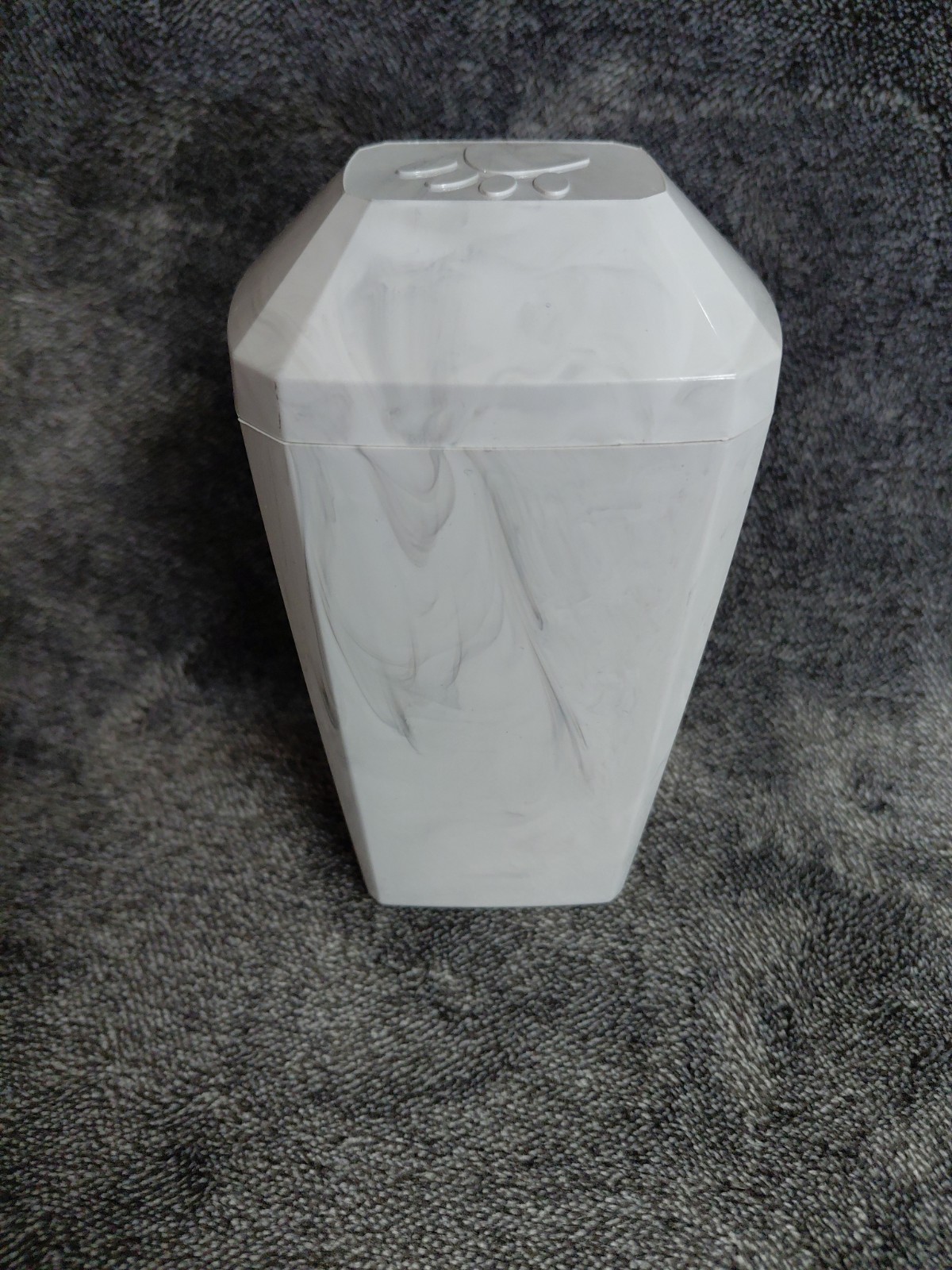 Pet Urn Marble Design Plastic 5 3/4 By 3.5 Inch New By Precious Pets B 4