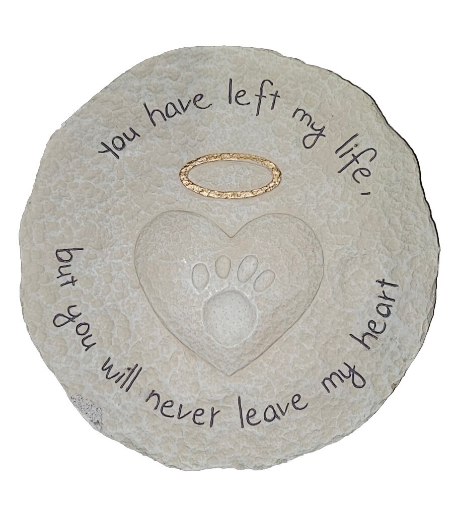 Lilys Home Pet Memorial Stone Engraved “You Have Left My Life, But You Will…”