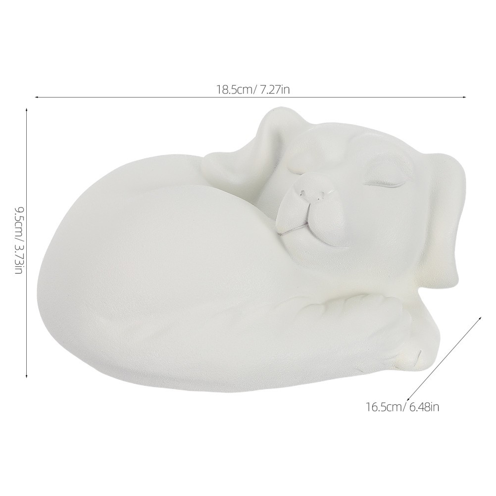 Sleeping Pet Memorial Urn, Resin Cremation Keepsake, Indoor Pet Tribute, Small