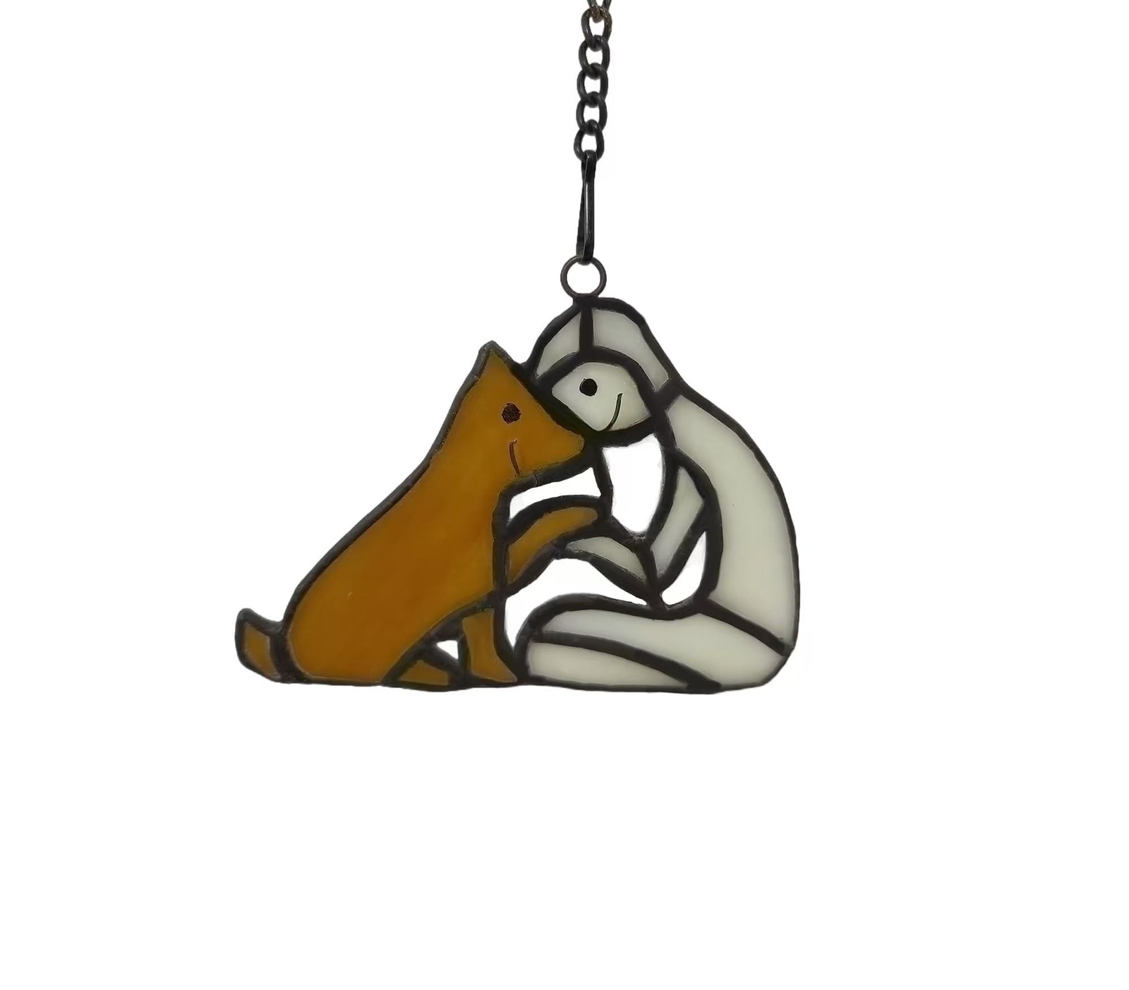 Stained Glass Window Hangings Dog Memorial Gifts for Loss of Dog, Pet Memoria…