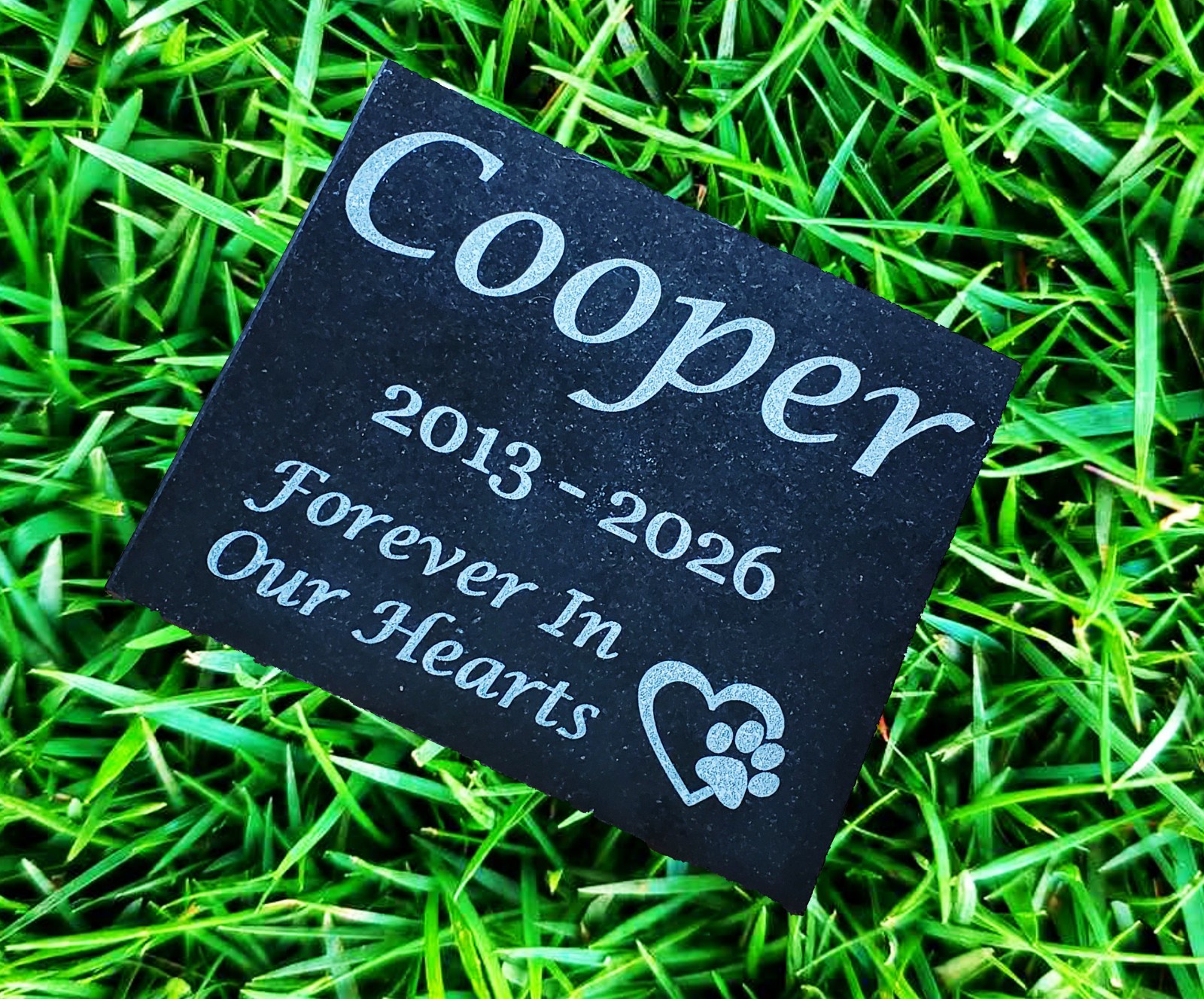 Granite Dog or Cat Pet Memorial Burial Grave Stone Garden Headstone Marker A3