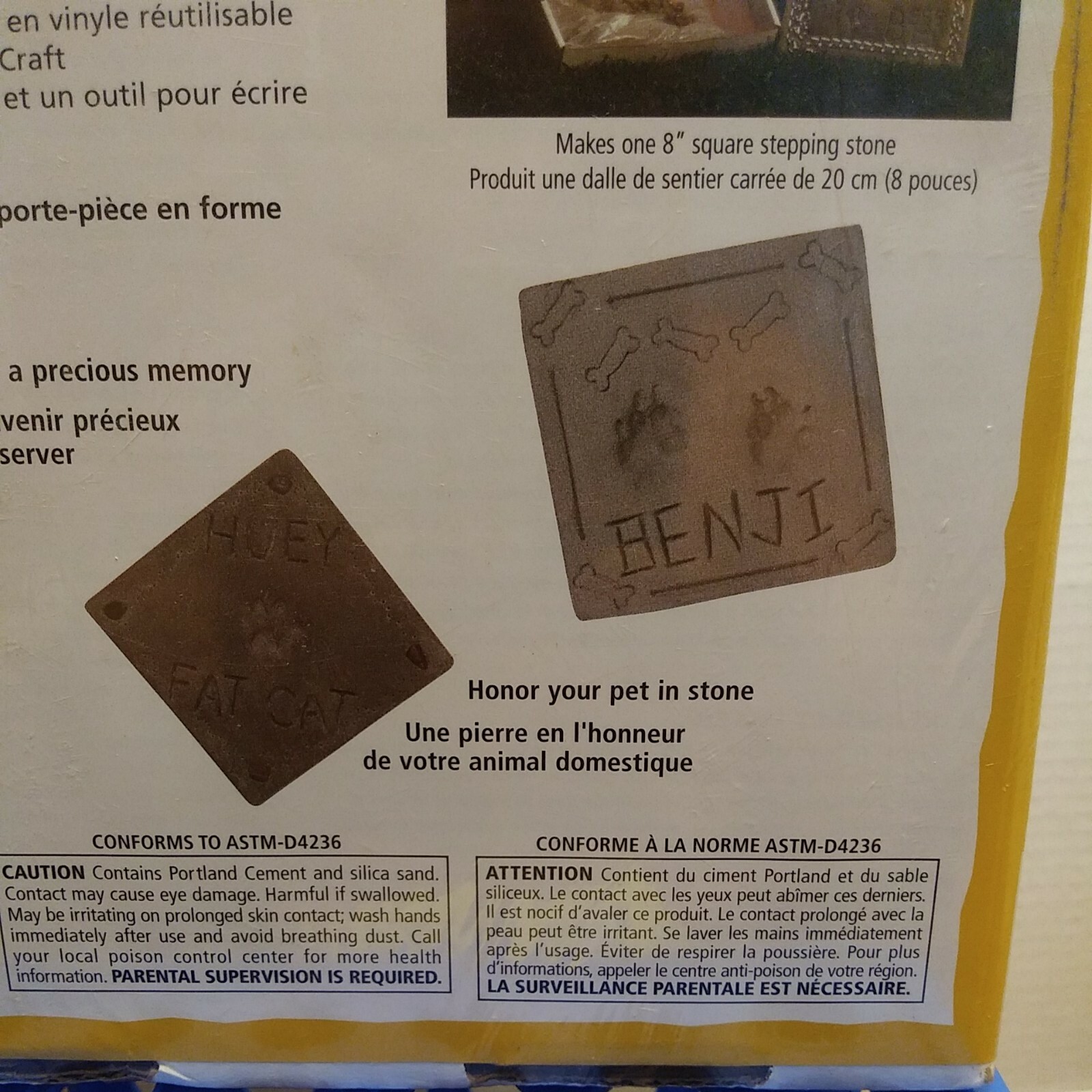Brand New Milestones Paw Print Kit Stonecraft pets Memory In A 8” Stepping Stone