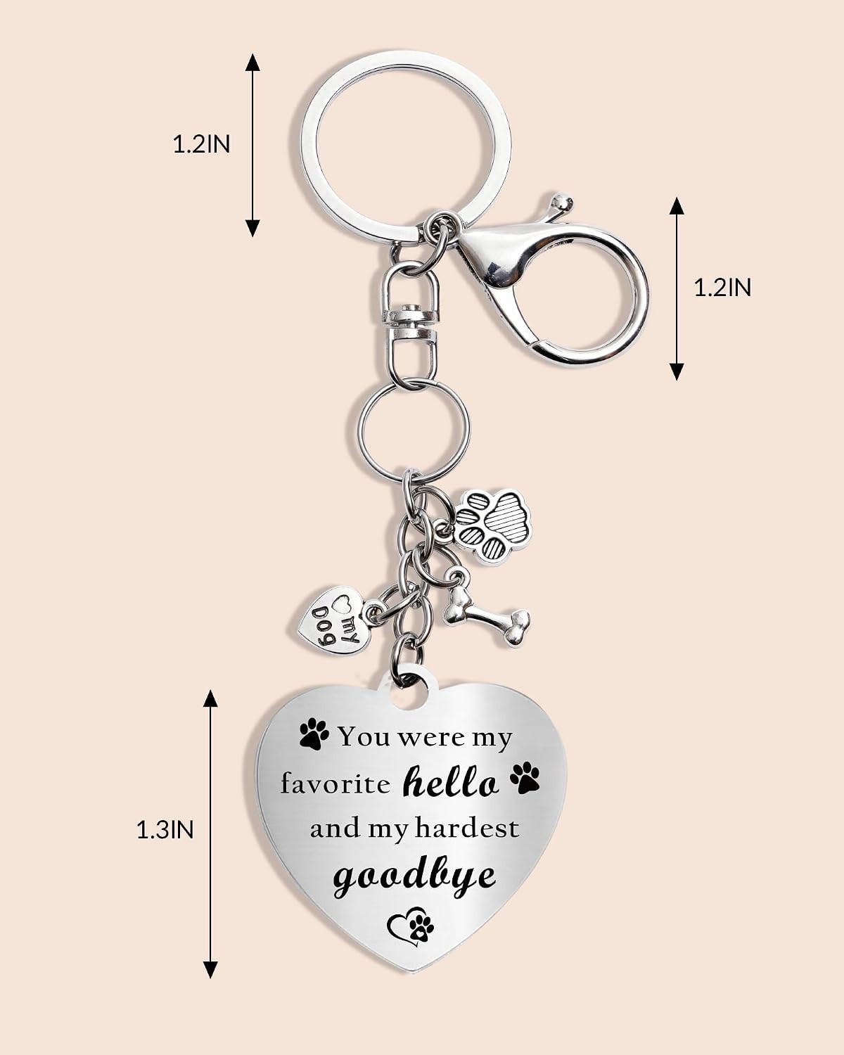 Pet Memorial Gifts for Loss of Dog, Rainbow Loss Sympathy Gift Bridge Keychain f