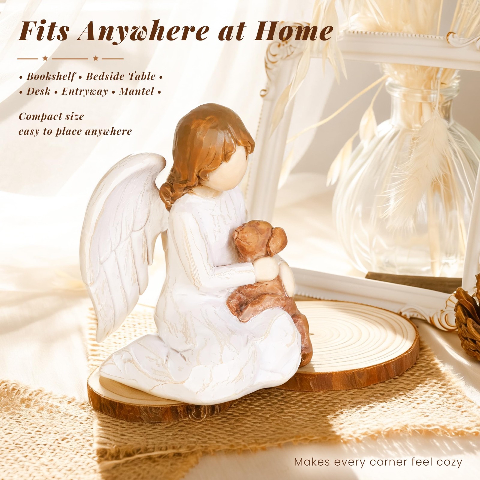 Dog Memorial Figurine – Guardian Angel Pet Remembrance Gift for Loss of Dog