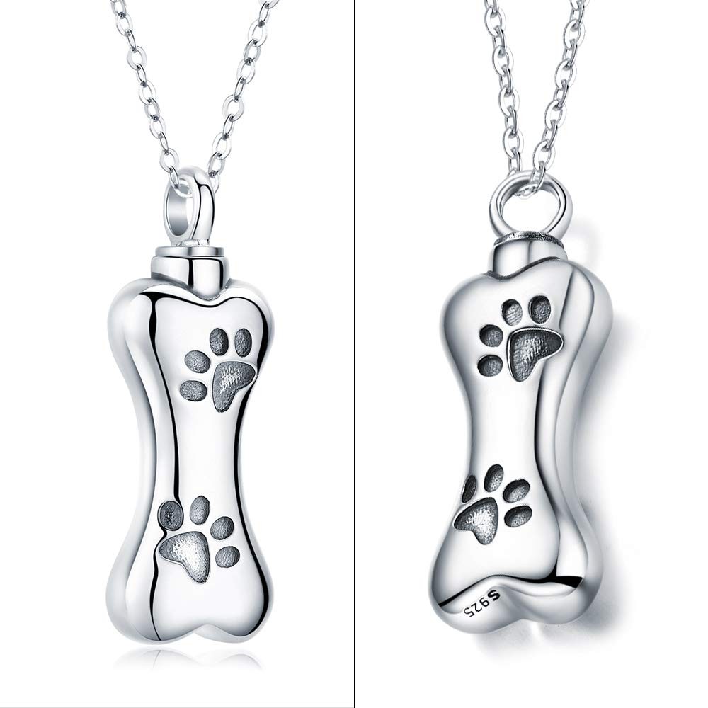 Aniu Dog Cremation Jewelry For Ashes 925 Sterling Silver Urn Necklace For Women