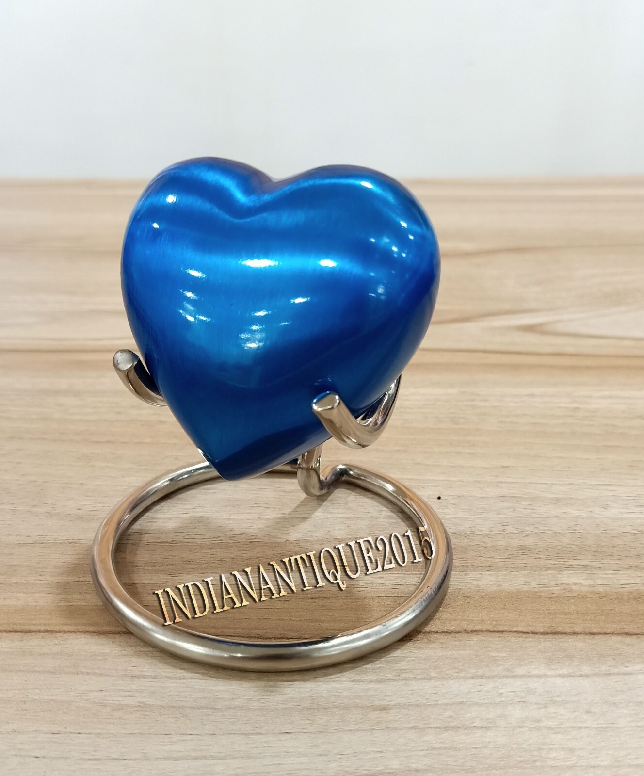 Blue Heart Keepsake Urn – Small Beautiful Urn for Ashes – Beach Handmade Mini
