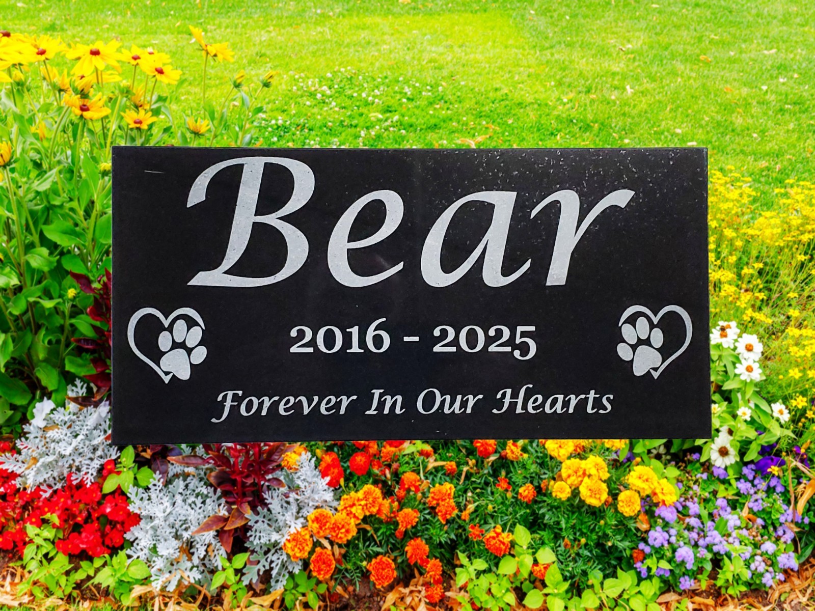 Pet Loss Memorial Grave Marker Headstone Garden Burial Stone Cemetery Plaque t19