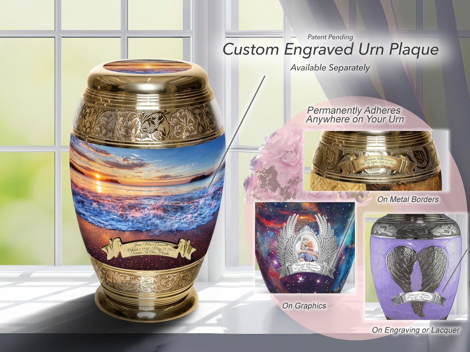 Hawaiian Sunset Cremation Urn for Ashes Adult Male – Personalized Urn for Ash…