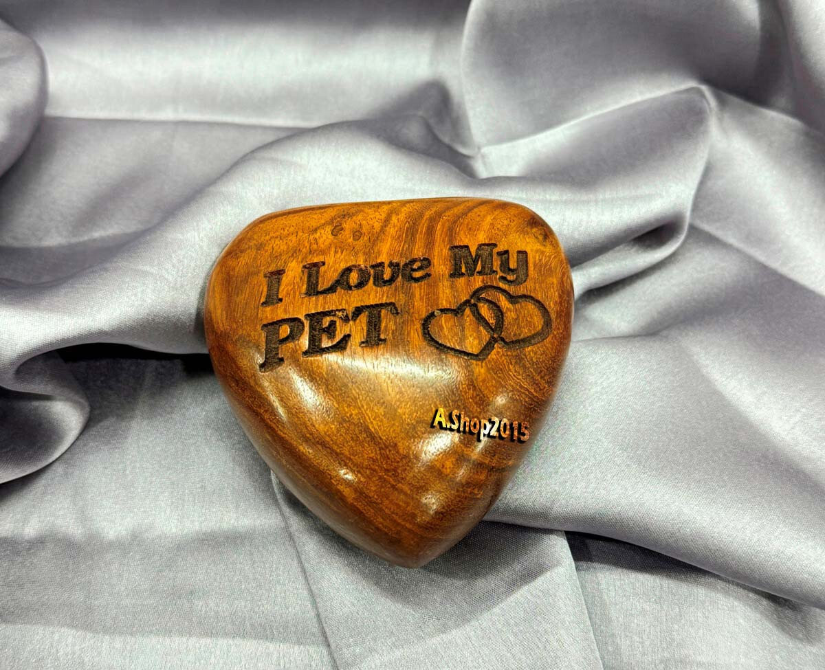 Wooden Heart Keepsake Urn – Mini Ash Urn Small Handcrafted Cremation Urn