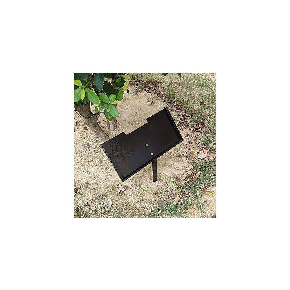 Black Finish Baking Varnish Steel Rectangular Grave Marker Stand for 6 In. X 12