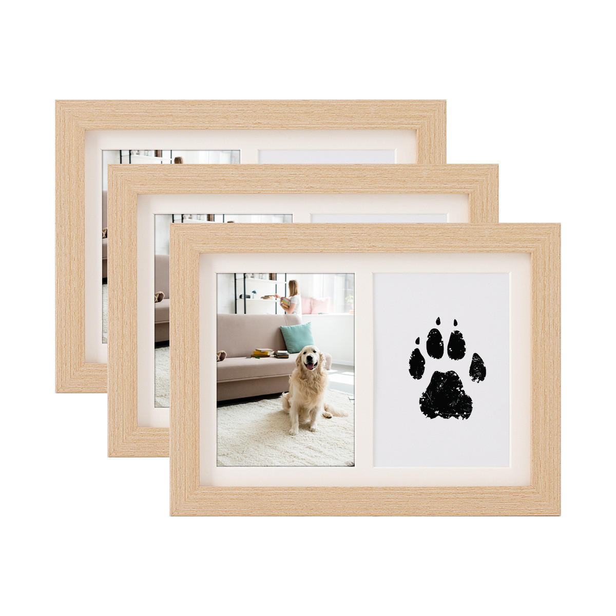 Pet Paw Print Keepsake Frame Dog Cat Paw Print Photo Frame Memorial Gift for Pet