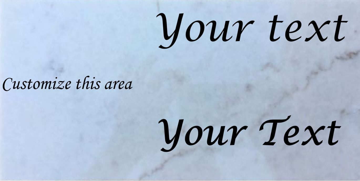 12″x 6″x 3/4″ Custom Engraved Stone Pet Memorial,Grave Marker Marble Plaque