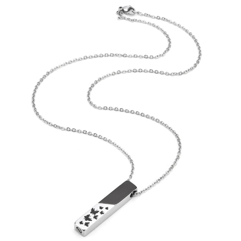 Pet Urn Necklace Bar Urns Pendants for Dog Pet Cremation Jewelry for Ashes