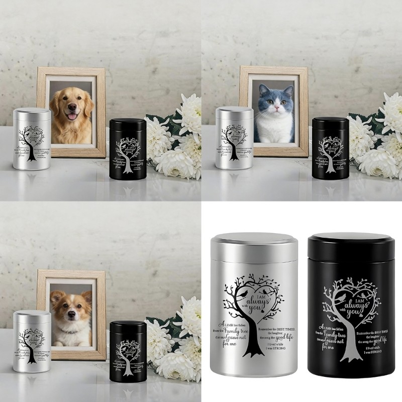 Elegant Aluminum Mini Trees Of Life Urn With Secure Opening For Ashes Keepsakes