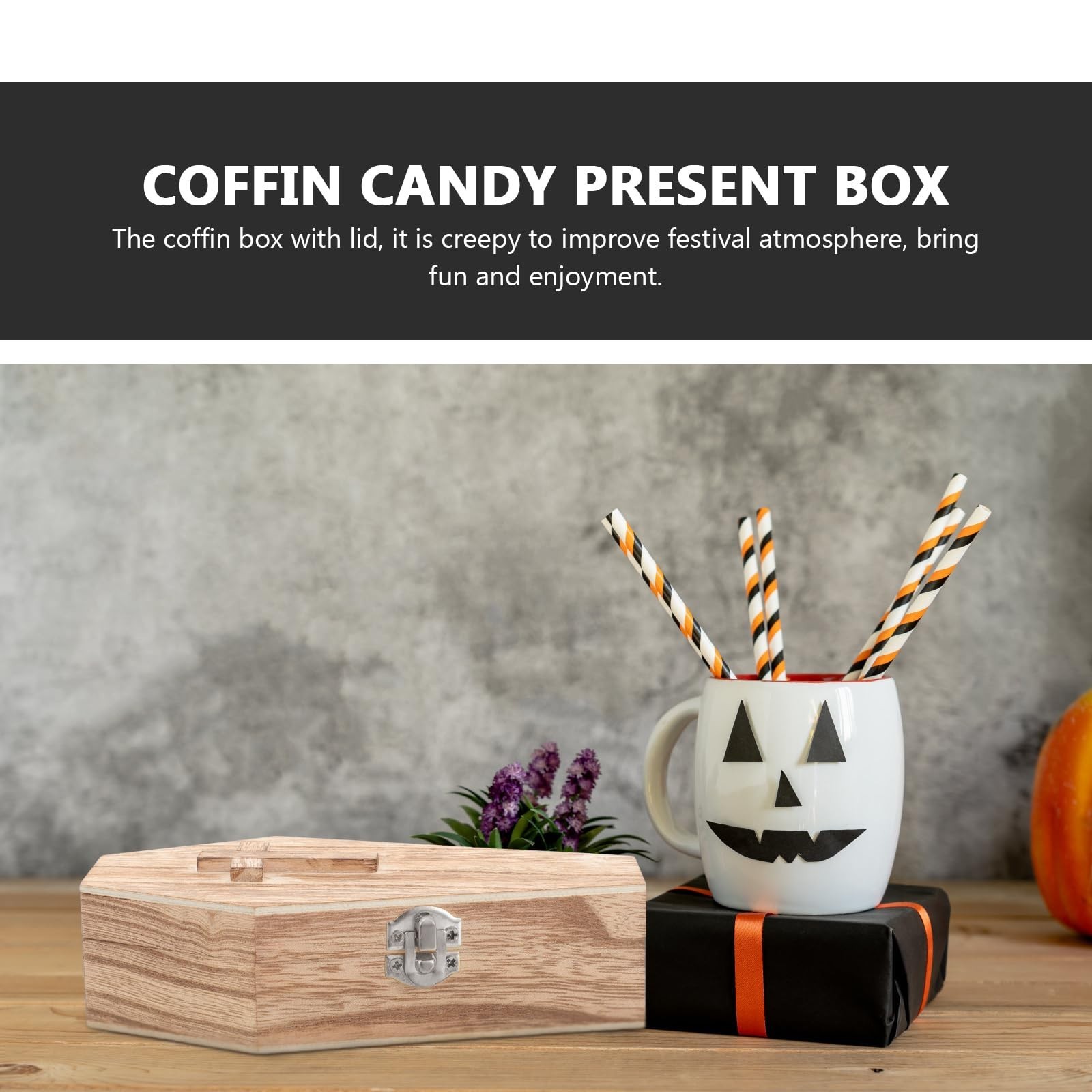 balacoo Coffin Jewelry Box Small Portable Halloween Storage for Earrings Neck…