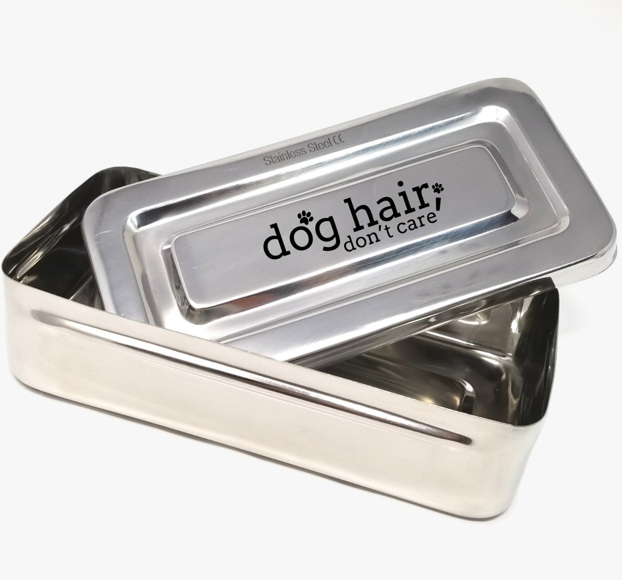 Engraved Dog Hair Don’t Care Stainless Steel Box Keepsake Gift for Dog Lovers