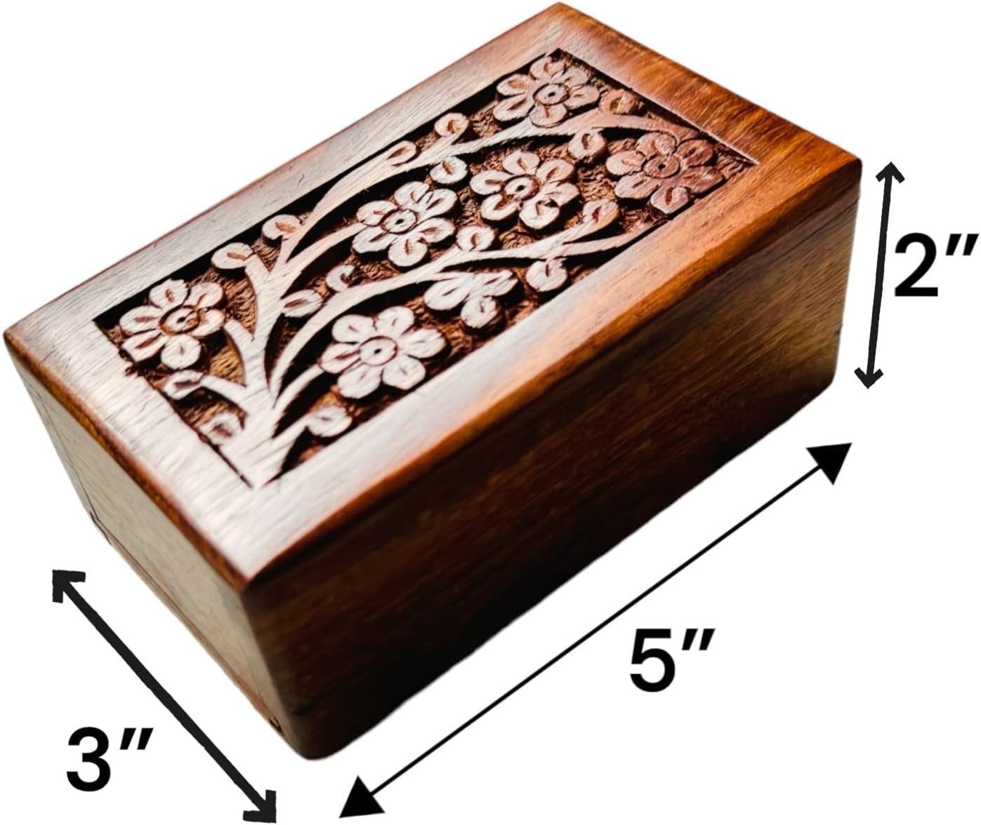 Small Wooden Cremation Rosewood Urn Box for Pet or Human Ashes Keepsake