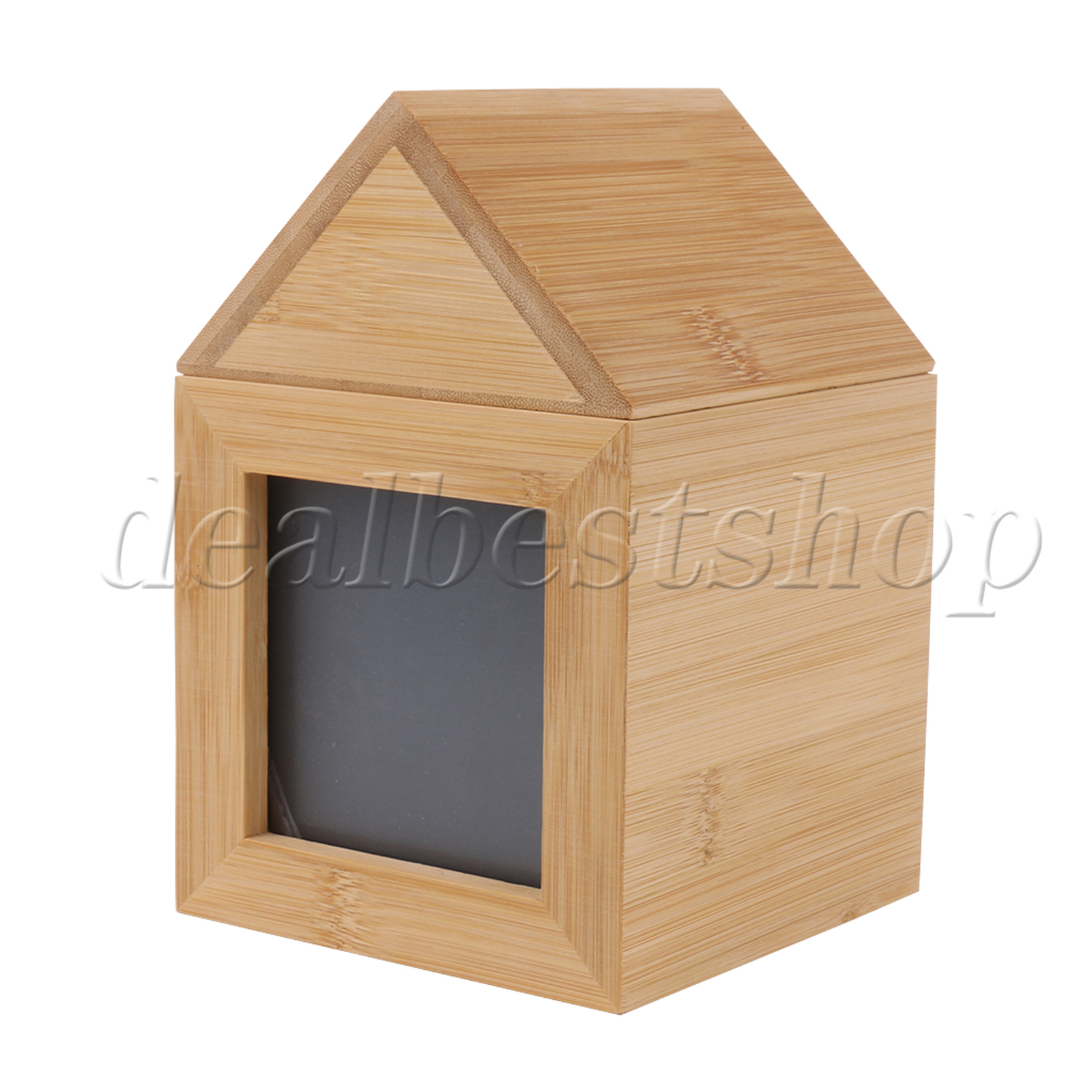 Natural Wood Pet Urn w/ Photo Frame 4.72″ x 4.72″ x 7.17″ for Cremation