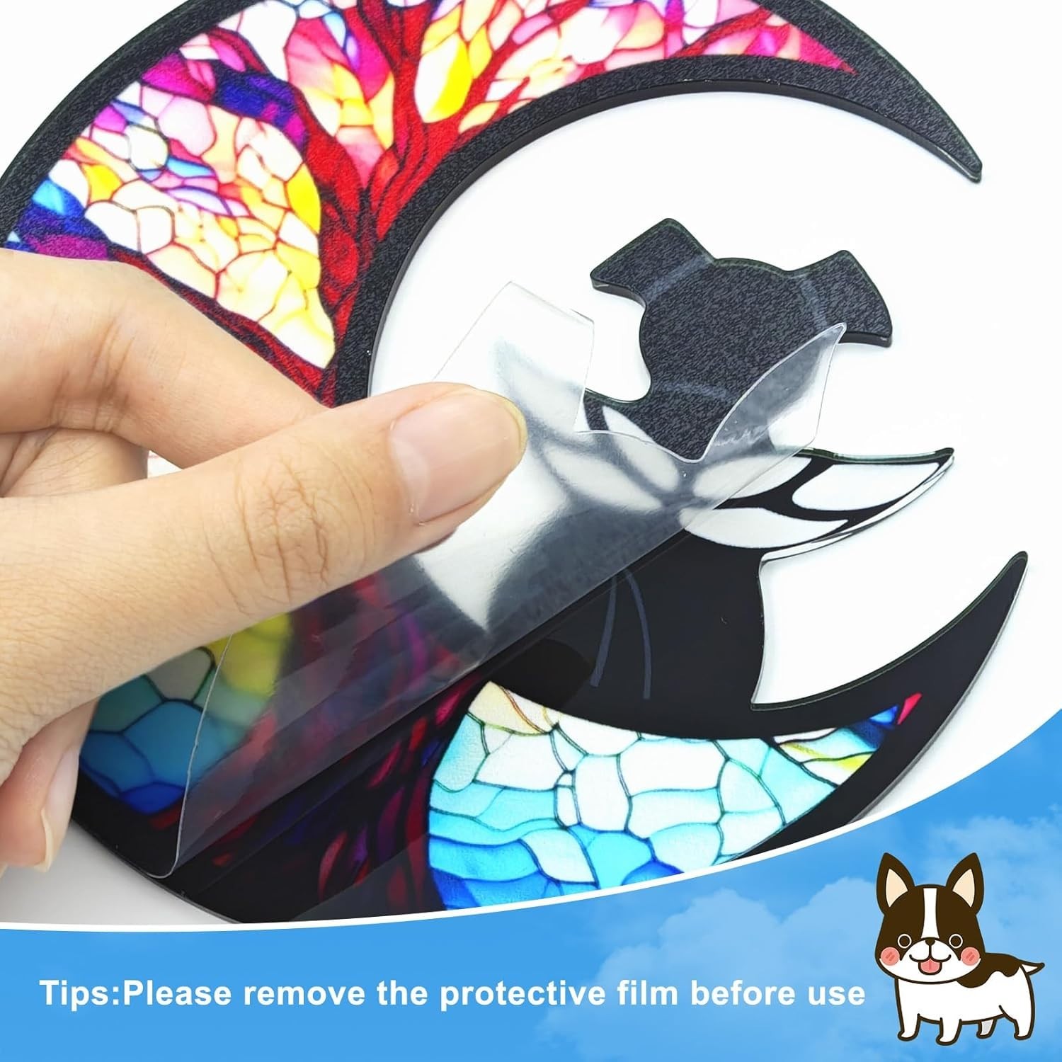 Dog Sympathy Gift – Dog Angel Memorial Suncatcher with Sympathy Card Loss