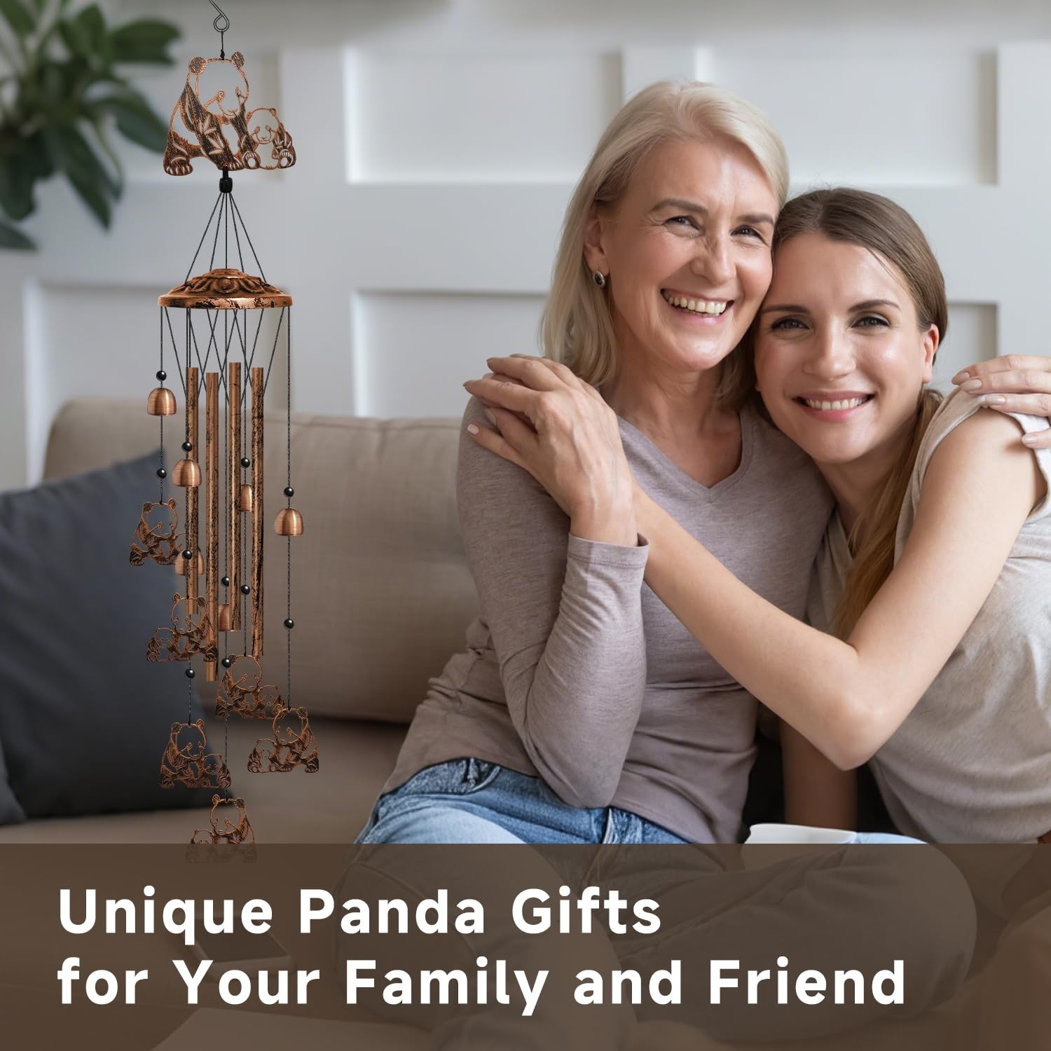 Panda Wind Chimes for Outside, Cute Panda Gifts for Women/Men/Mother/Father, …