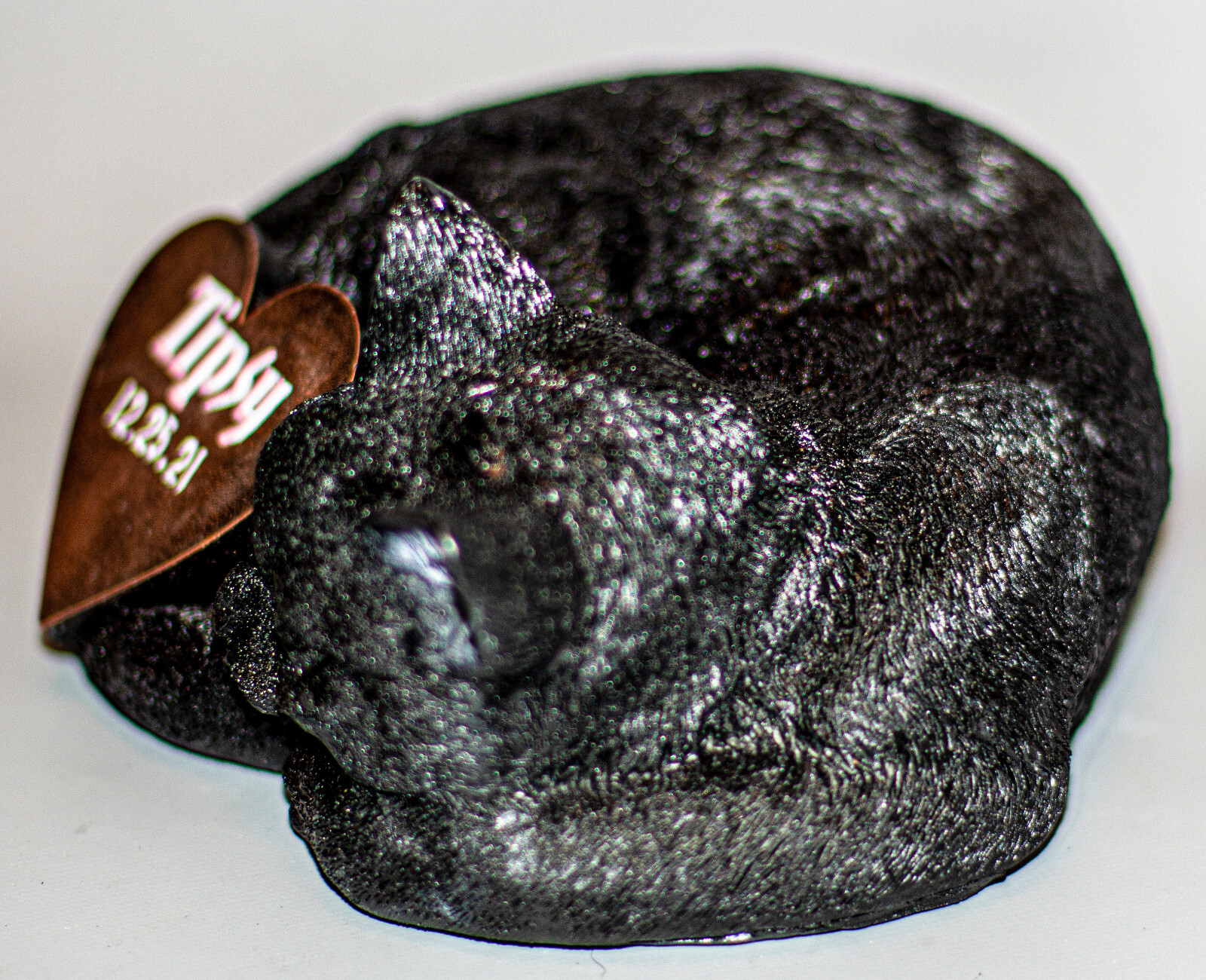 Black Cat Cremation Urn Ashes Heart Plaque Statue Pet Loss Memorial Personalized
