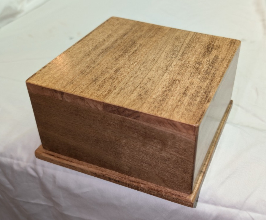 Pet Memorial Cremation Urn- Small Dog Or Cat – Solid Poplar