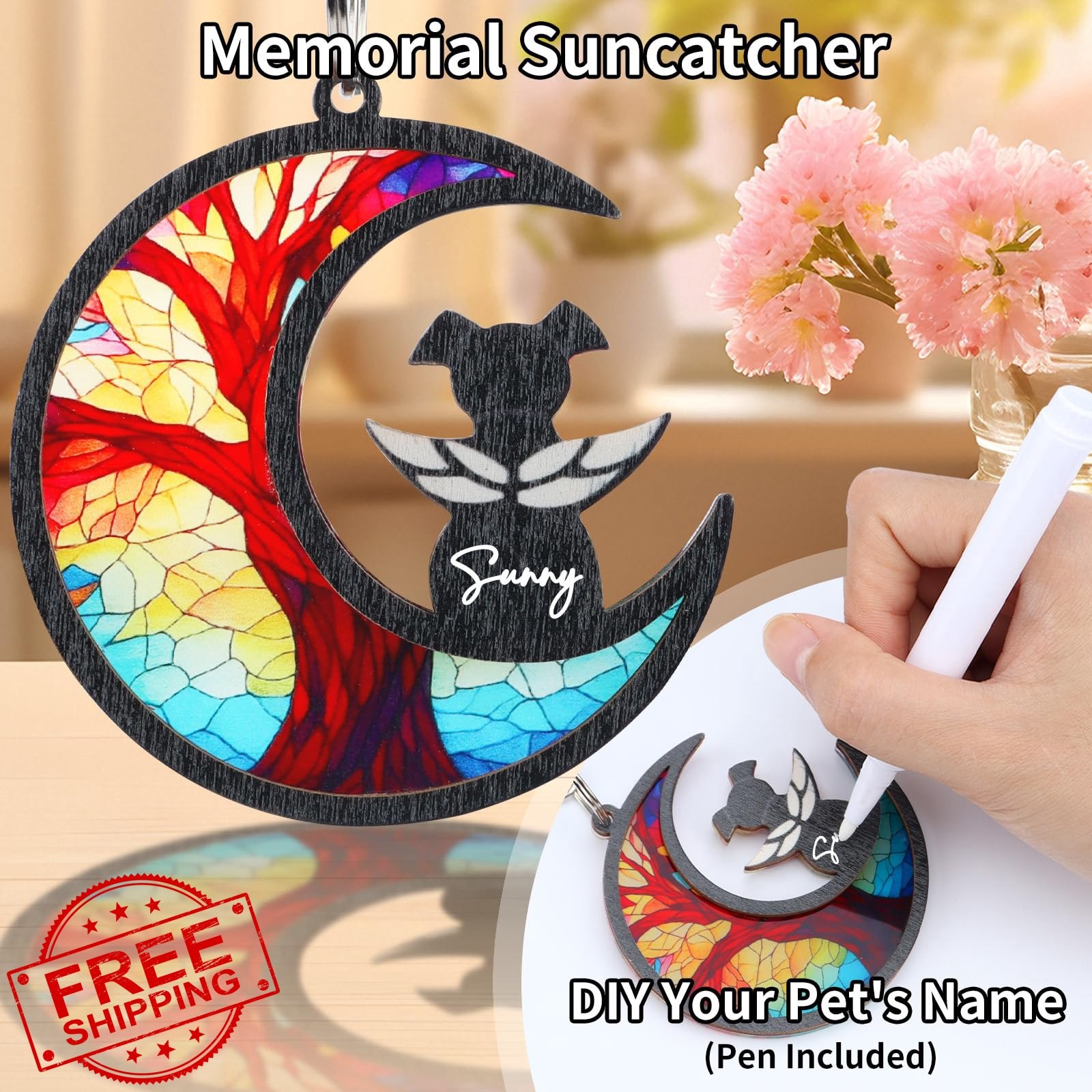 DearKeeps Dog Memorial Picture Frame Life Tree