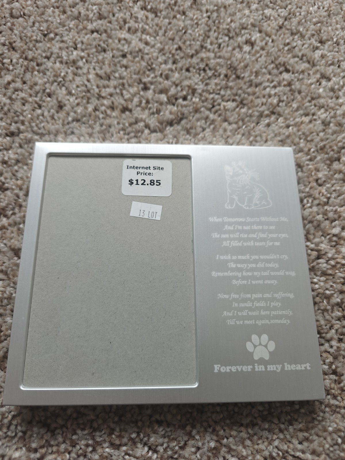 Cat Memorial Gifts for Loss of Cat, Cat Memorial Picture Frame, Cat Loss Sympath
