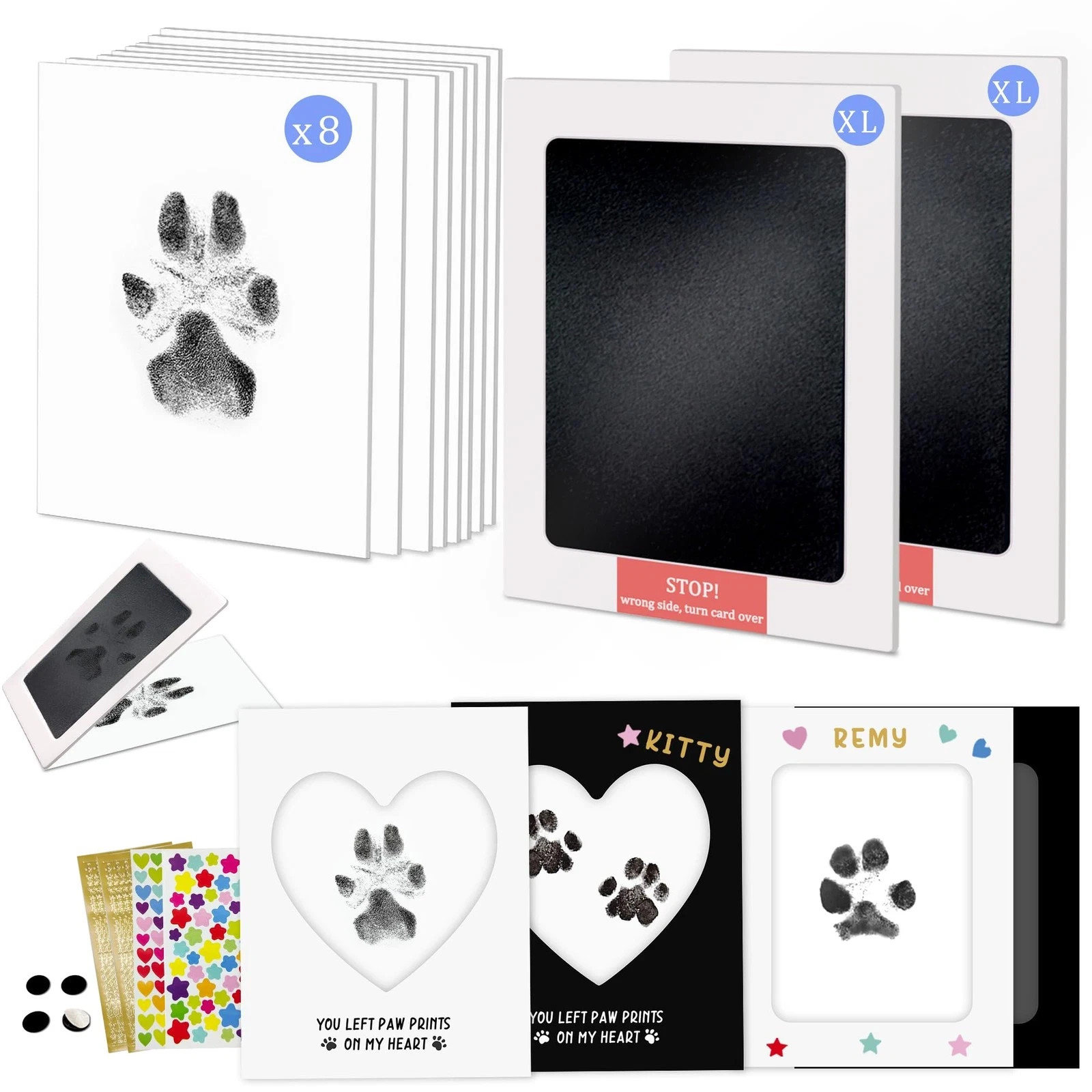 Paw Print Kit,Clean Touch/Inkless Ink Pad for Dog/Cat Pawprints,Paw Print Sta…