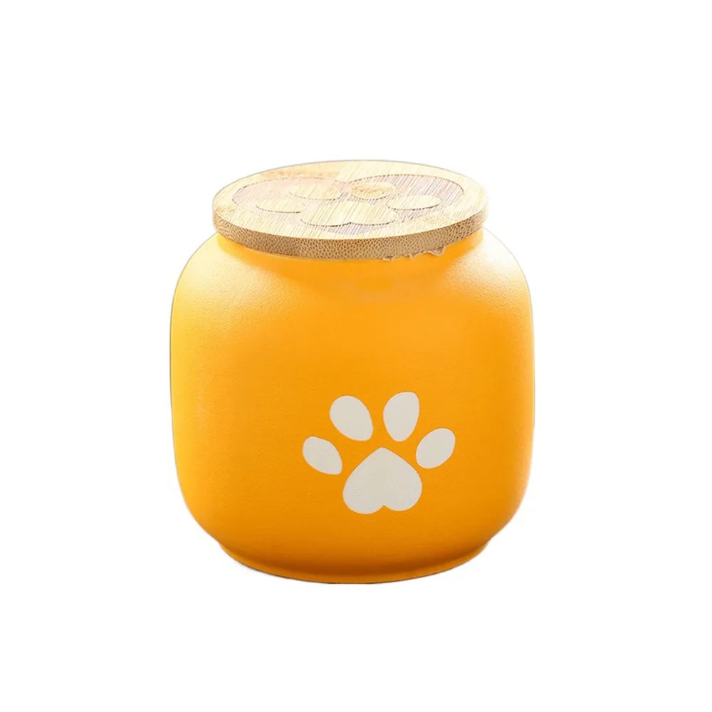 Cute Ceramic Pet Urn Memorial Ashes Box with Lid Moisture Proof