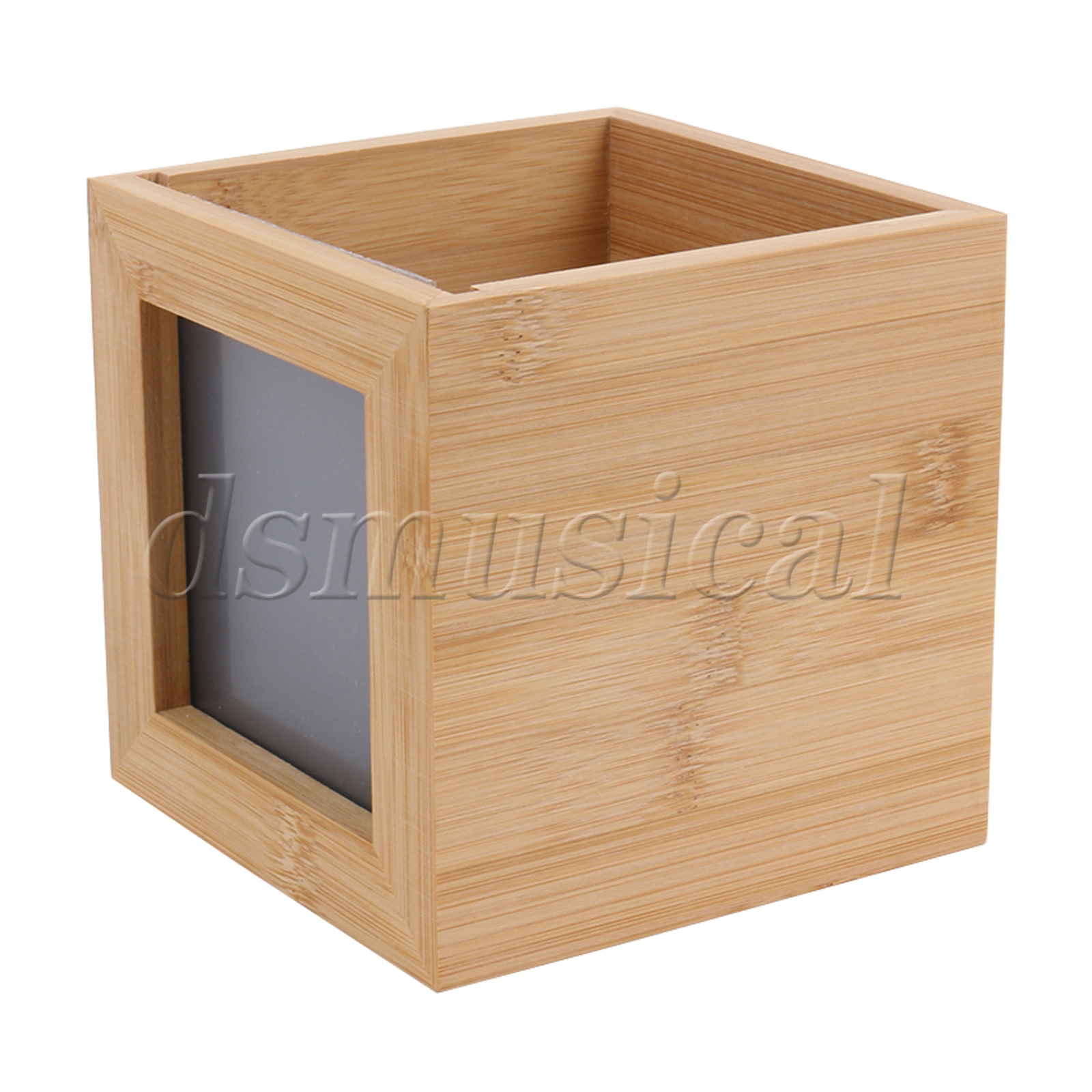 Natural Wooden Color Pet Urn Box w/ Photo Frame 4.72″ x 4.72″ x 7.17″