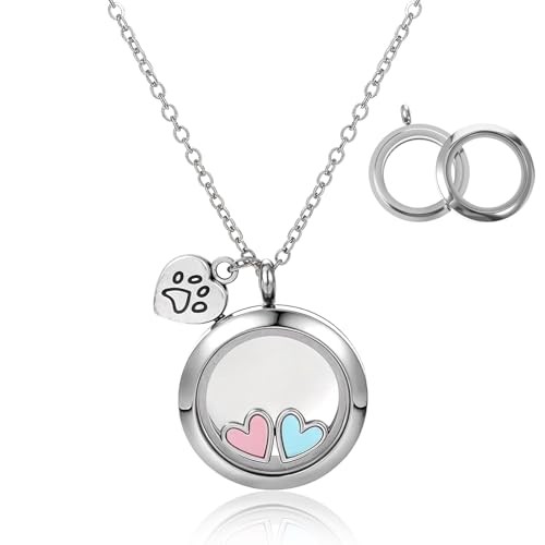 Pet Fur Memorial Necklace Dog Cat Ashes Keepsake Urn