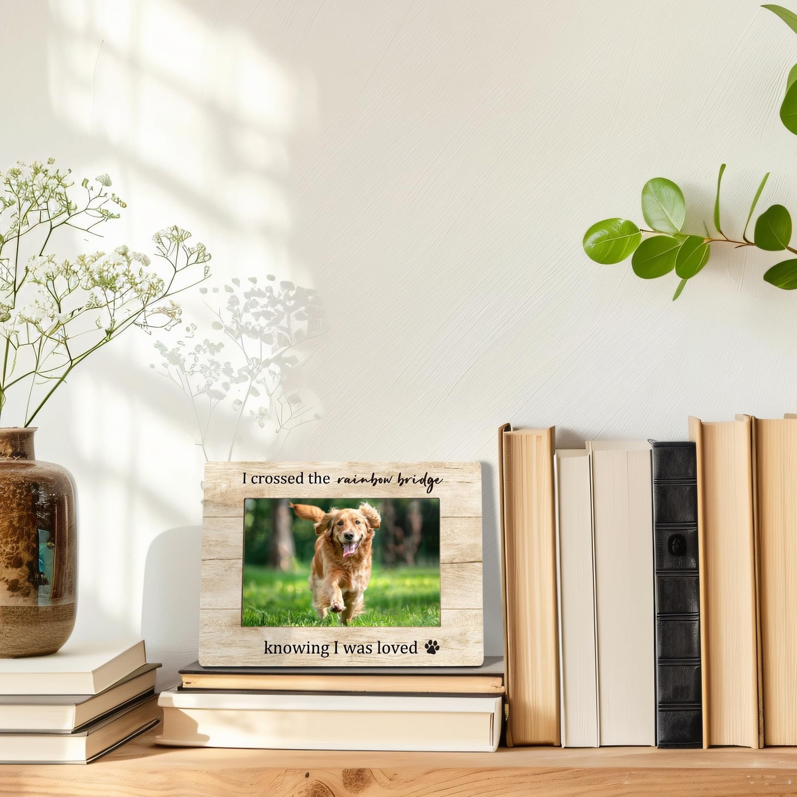 Pet Dog Memorial Picture Frame, Sympathy Bereavement Gifts for Loss of Dog Ca…