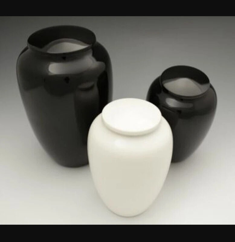 BLACK Zoophilous SMALL Aluminum Vase Style Urn Pet Ashes