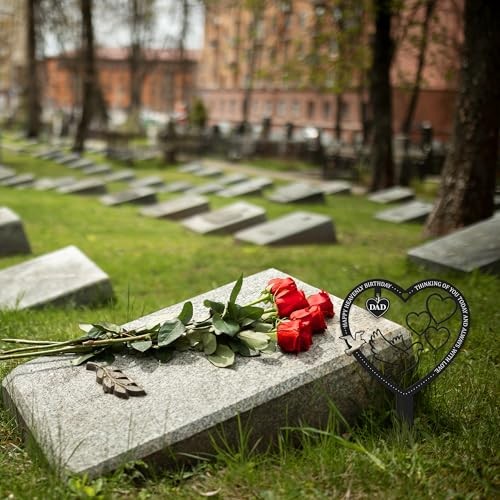 Stake Graves Cemetery Decorations – Metal Memorial Grave Markers, Father Dad