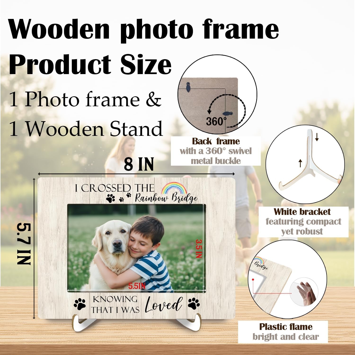 Memory Dog 4×6 Picture Frame, Dog Memorial Gifts Photo Frame, Pet Sympathy Gi…