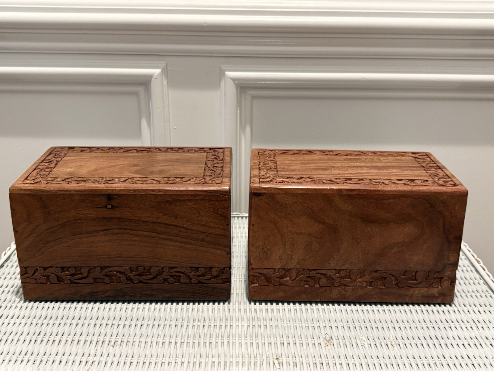 Large Wooden Urn Tree of Life Rosewood Box Cremation for Ashes Keepsake