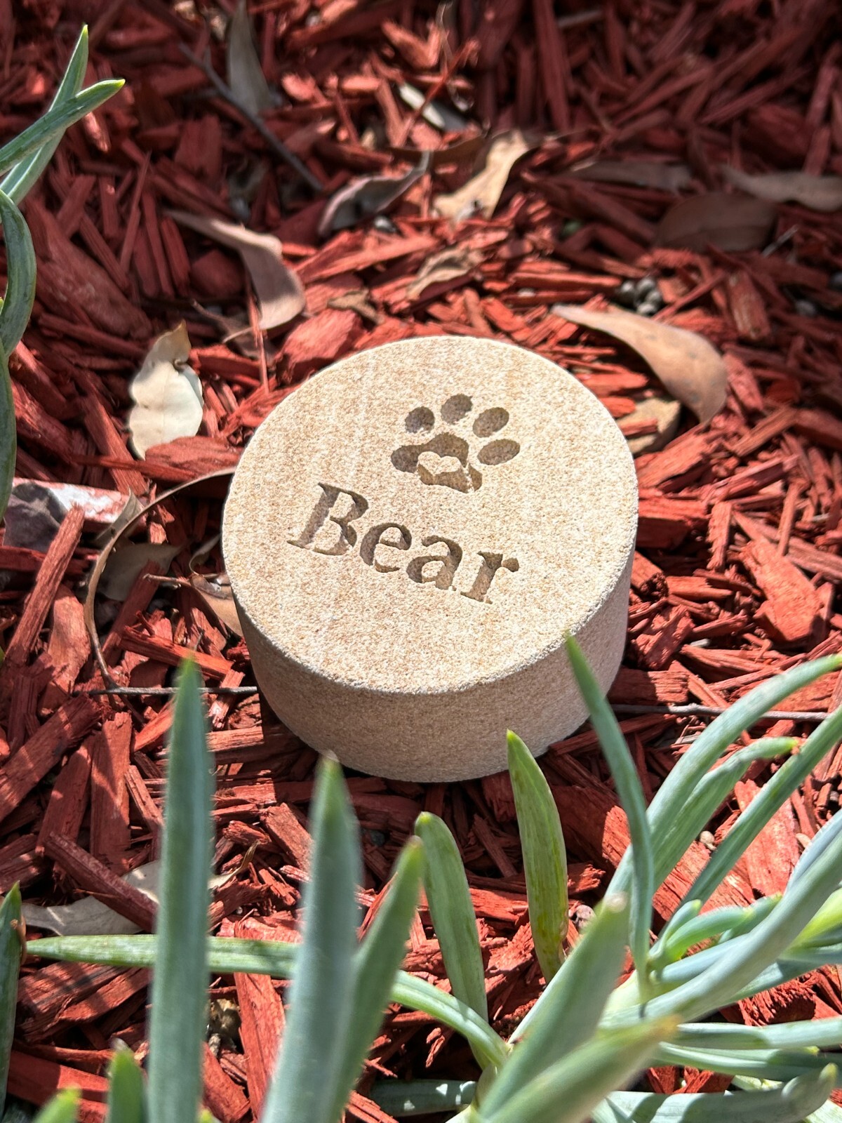 Memorial Keepsake for Pets Personalised Sand stone