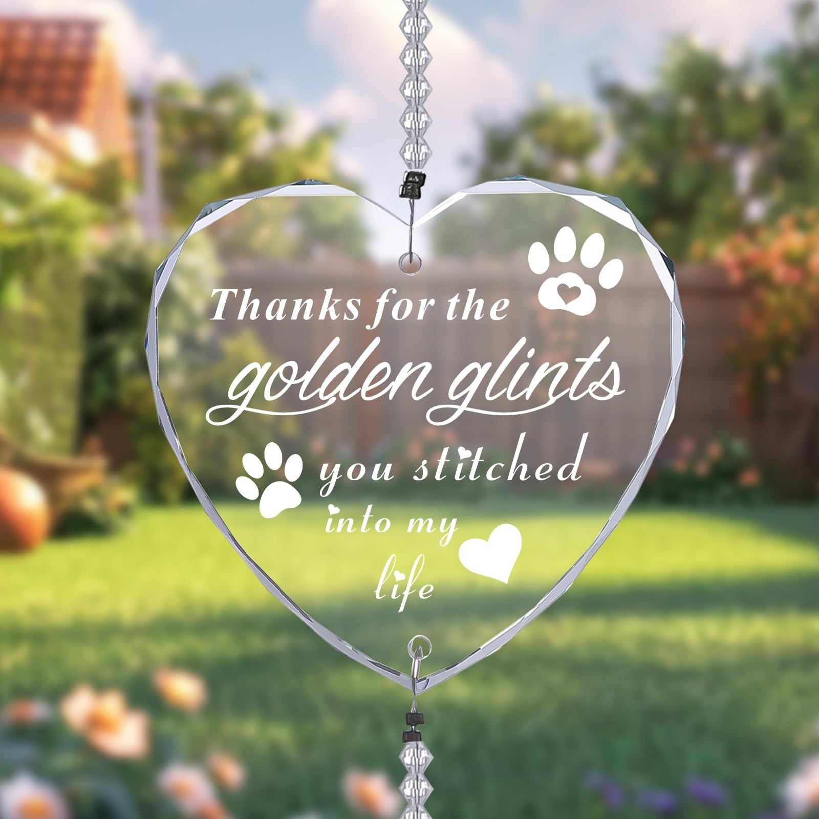 Sympathy Gift for Loss of Pet | Dog & Cat Memorial Crystal Suncatcher | Pet L…