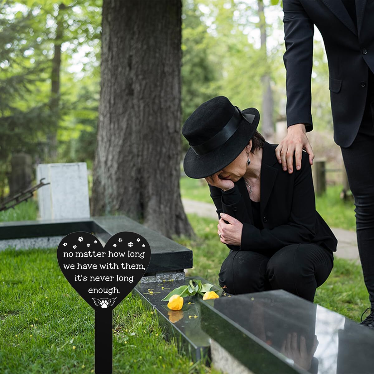 Pet Memorial Plaque Stake for Cemetery Acrylic Sympathy Grave Decor for Dog