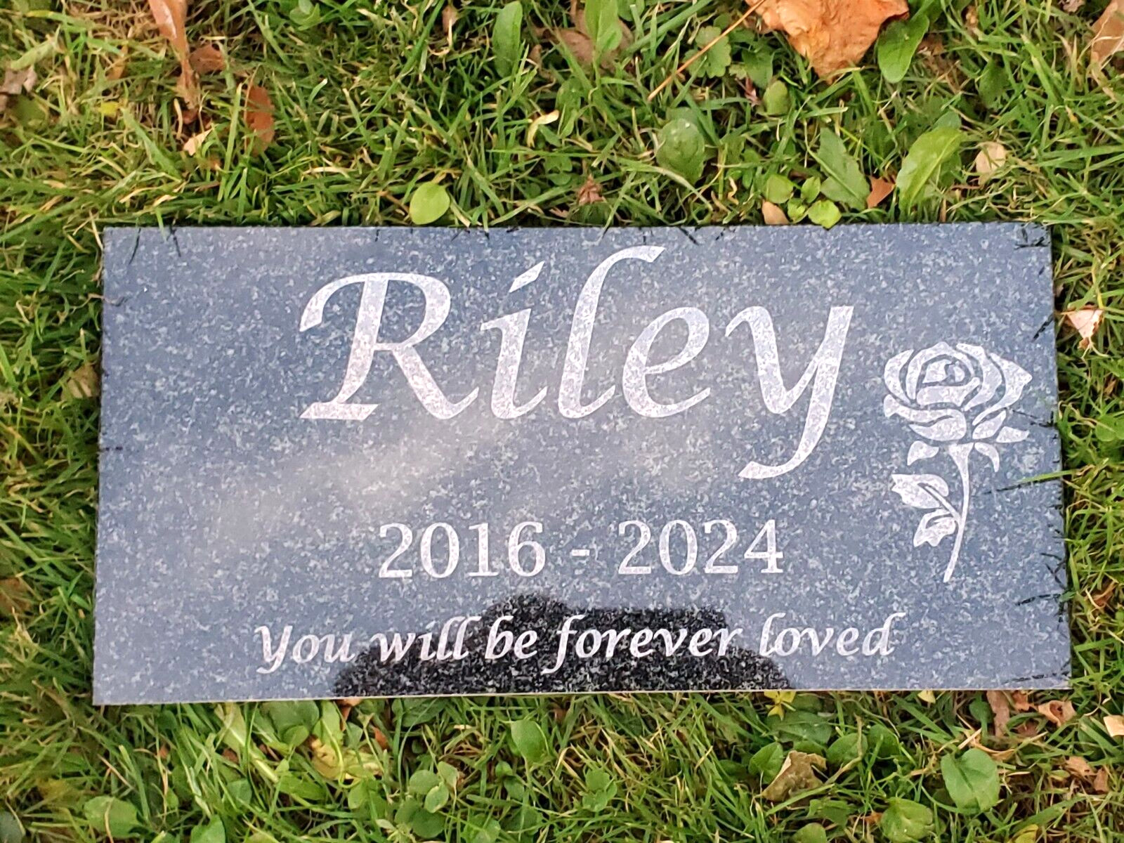 Pet Cemetery Memorial Grave Marker Headstone Garden Granite Stone Plaque t6