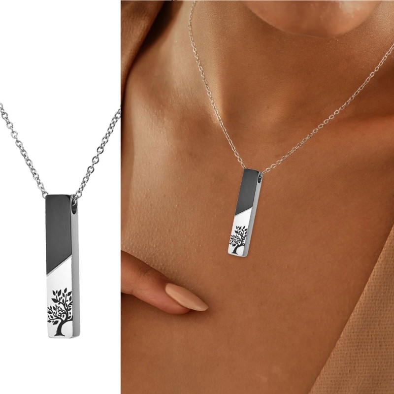 Pet Urn Necklace Bar Urns Pendants for Dog Pet Cremation Jewelry for Ashes