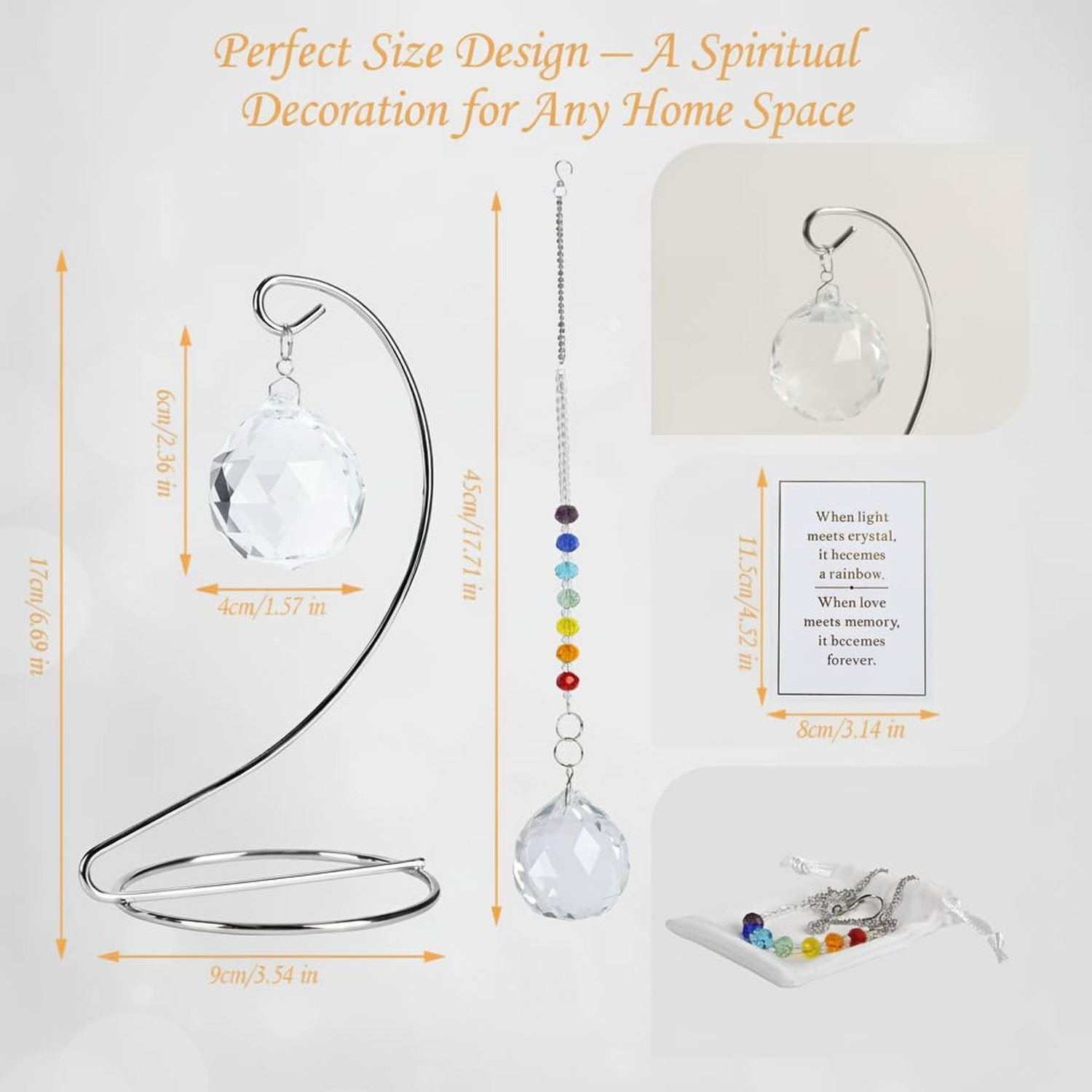 Memorial Crystal Suncatcher with Stand – Sympathy Gift for Loss of Loved O