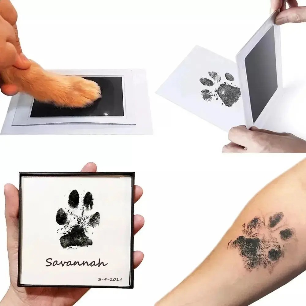 1 Pc Paw Print Ink Pad Pet Dog Cat Keepsake Inkless Paw Print Kit DIY Impression