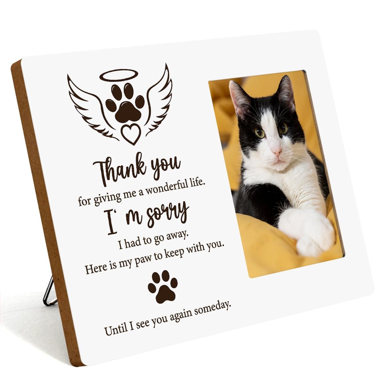 IAXIC Cat Memorial Gifts for Loss of Pet Sympathy Picture Frame, Pet Memory P…