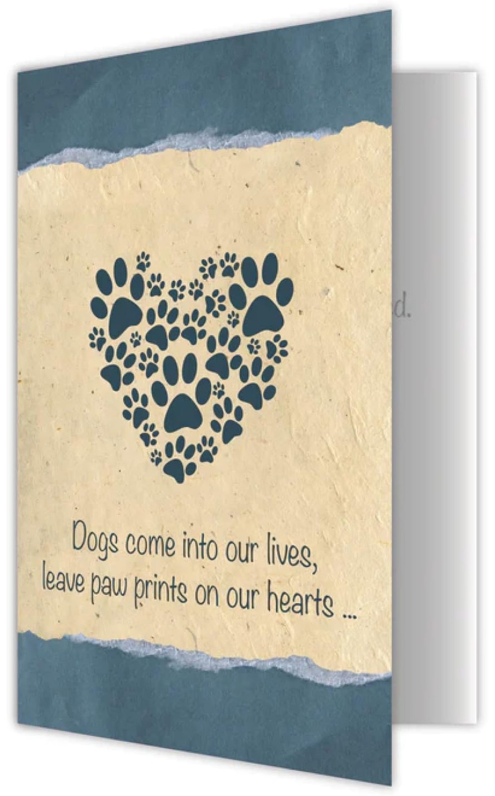 Dog Speak Pet Sympathy Card – Dogs Come Into Our Lives, Leave Paw Prints on O…
