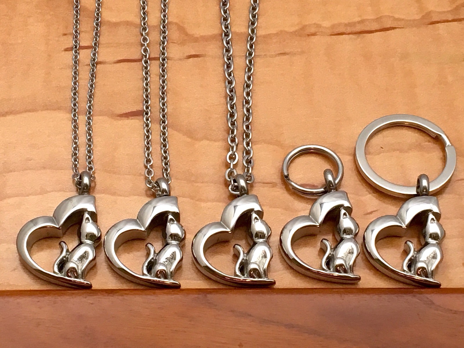 Cat Cremation Necklace Jewelry Pendant Urn for Ashes Kitty In My Heart Memorial